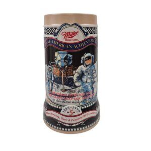 Miller High Life 1969 Moon Landing Beer Stein Great American Achievements 1990